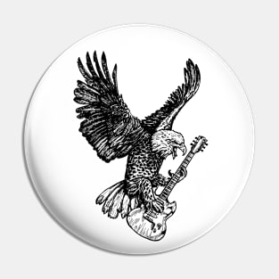 SEEMBO Eagle Playing Guitar Guitarist Musician Music Band Pin