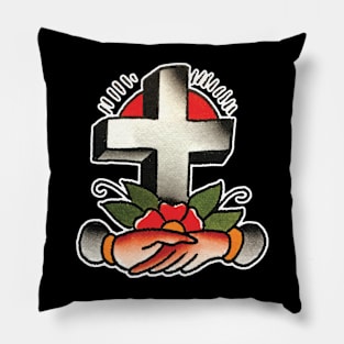 Faith and Friendship tattoo design Pillow