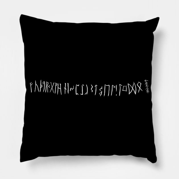 Kylver Stone Elder Futhark Rune Inscription Pillow by LaForma