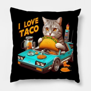 Feline Fiesta I love Taco Pillow