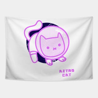 Cute Astro Cat Stargazer Tapestry