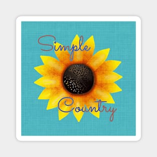 Simple Country Sunflower Magnet