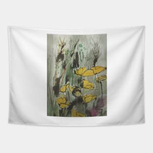 English Summer meadow, grasses, flowers design Tapestry