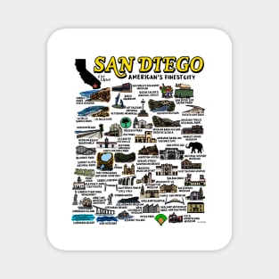 San Diego Map Magnet