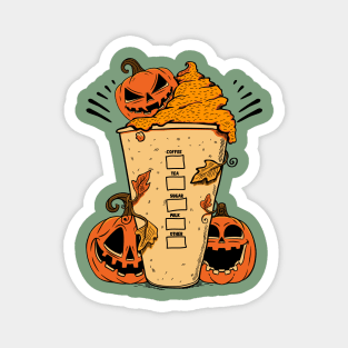 Three halloween pumpkins Magnet