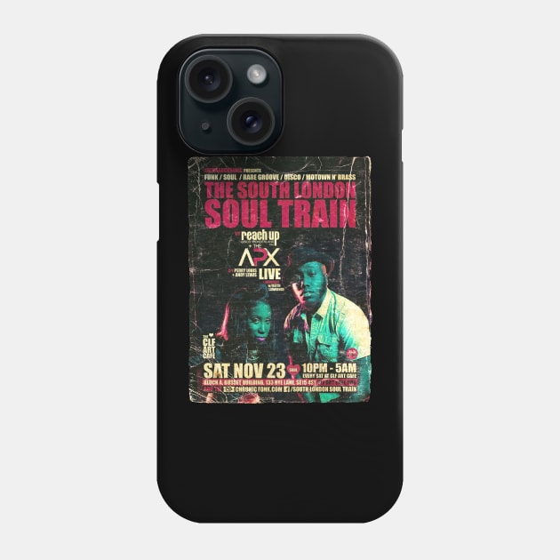 POSTER TOUR - SOUL TRAIN THE SOUTH LONDON 110 Phone Case by Promags99