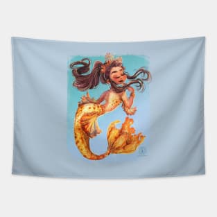 Goldfish Mermaid Tapestry