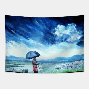 Serenade in the Rain Tapestry