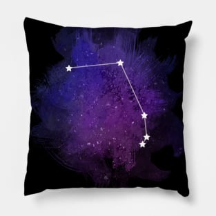 Aries constellation on black Pillow