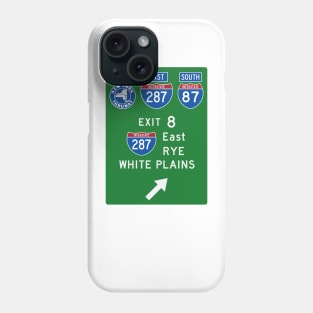 New York Thruway Southbound Exit 8: I-287 East to Rye White Plains Phone Case