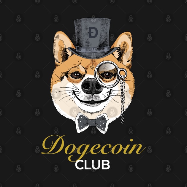 Funny Dogecoin Club Doge HODL Dogecoin by Happy Lime