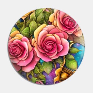 Dreamlike Roses Pin