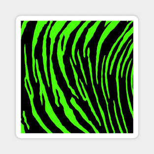 Green Tiger Stripes Magnet