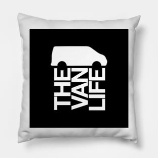 The Van Life Logo (black box) Pillow