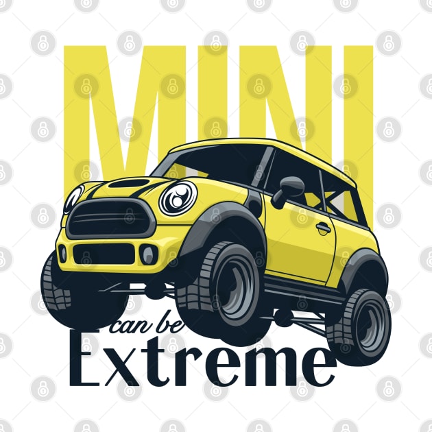 Car mini retro offroad extreme yellow by creative.z