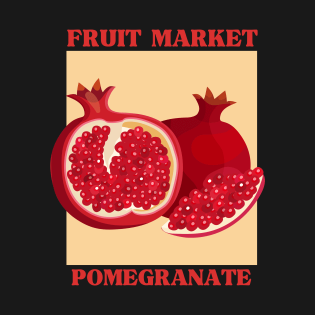 Fruit market pomegranate by DesignsByAhlam