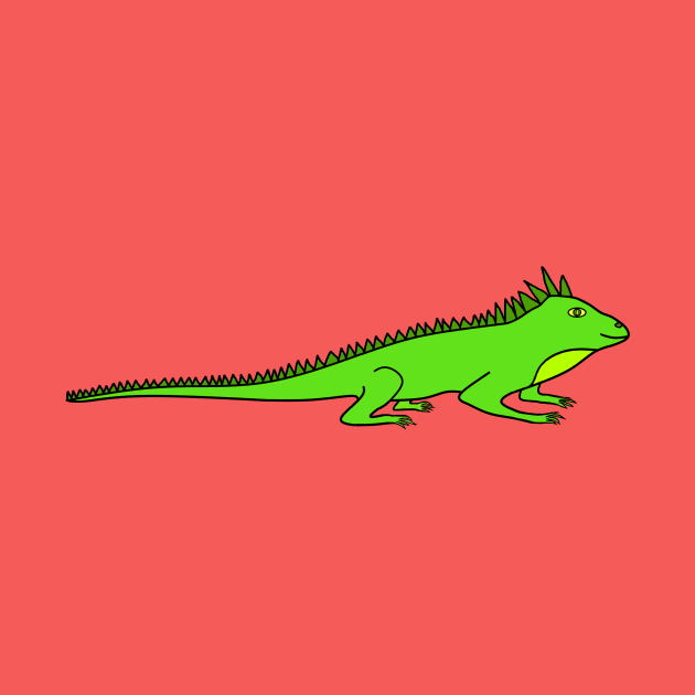 Green Spiky Lizard by JenTiger