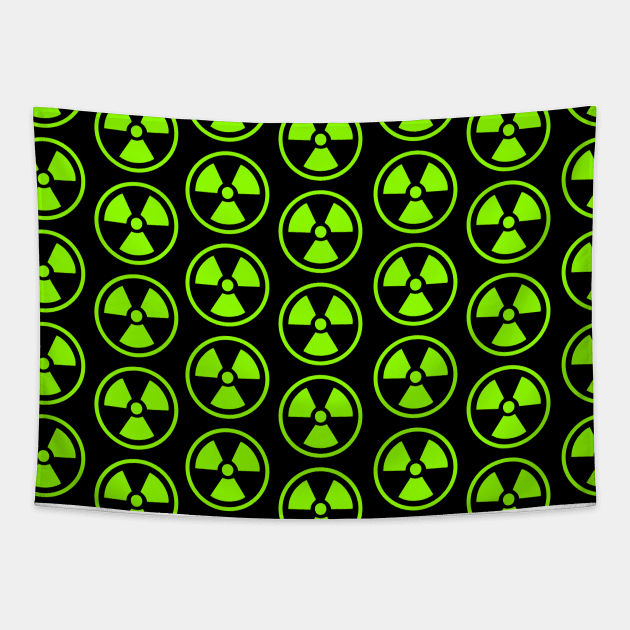 Radioactive Wall Green Pattern Tapestry by XOOXOO