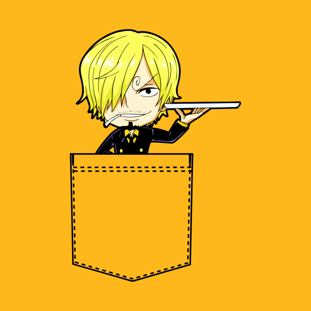 Chibi Sanji in a pocket by gallo178