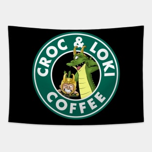 Croc & Loki Coffee Tapestry