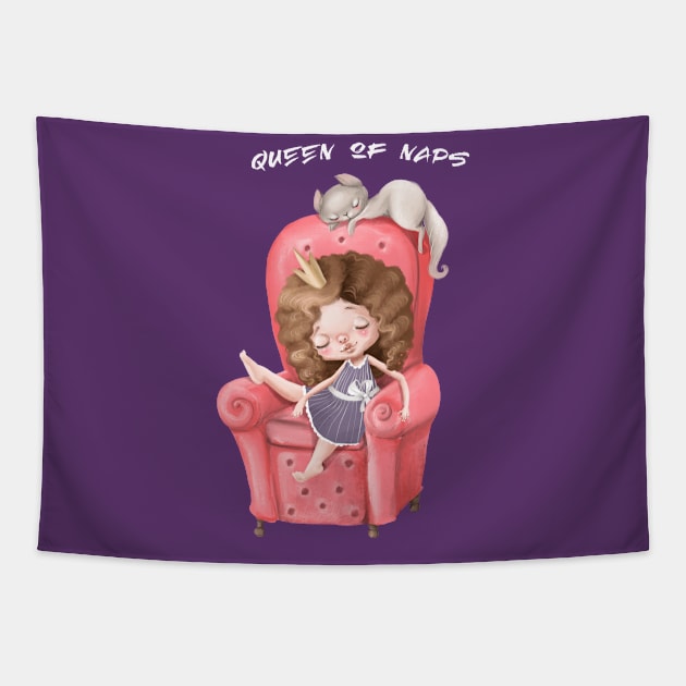 Queen of Naps Tapestry by Lucia