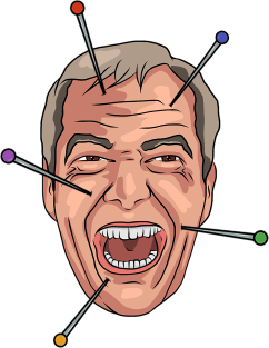 Nigel Farage Voodoo Doll Pin Illustration Magnet