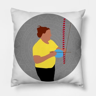 capoeirista playing berimbau Pillow