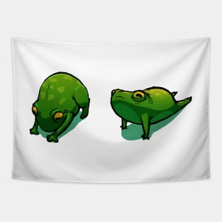 yoga frog Tapestry