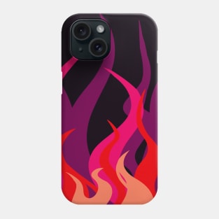 Hot Pink Flames Phone Case