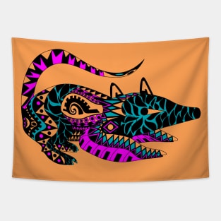 orange halloween possum opossum ecopop Tapestry