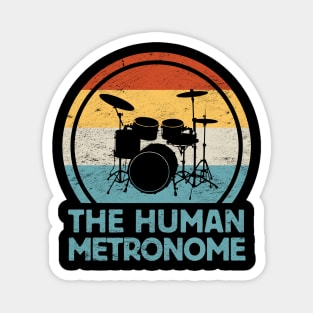 Drum Kit Silhouette: The Human Metronome for Drummers Magnet