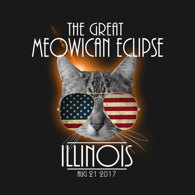 The Great Meowican Eclipse Shirt - Total Eclipse Shirt, Totality Illinois Shirt, Solar Eclipse 2017 Merchandise, The Great American Eclipse T-Shirt T-Shirt by BlueTshirtCo