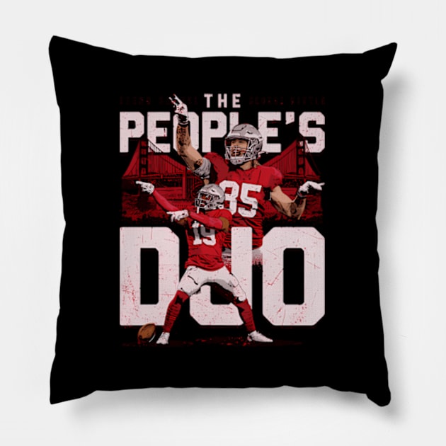 Deebo Samuel George Kittle San Francisco Peoples Duo Pillow by caravalo