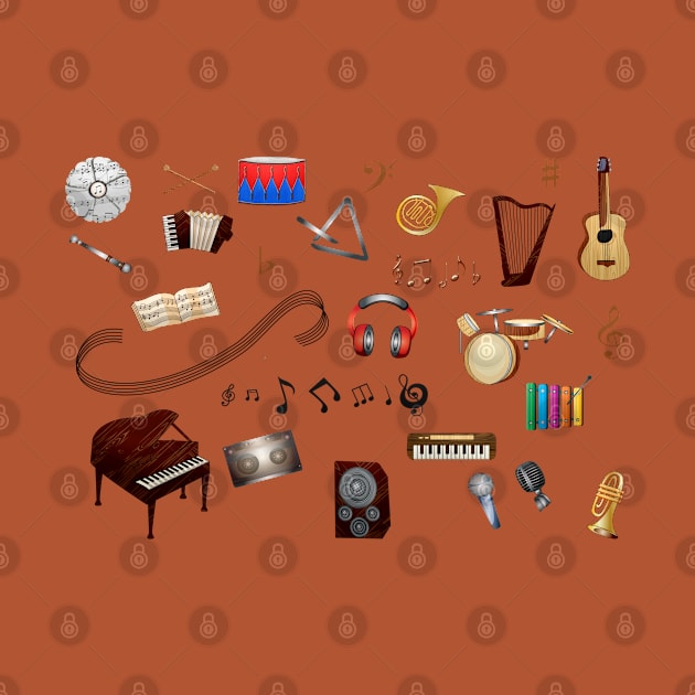 Merry Christmas Musical Instruments by holidaystore