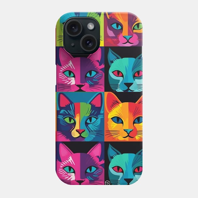 Color cats Phone Case by So Red The Poppy