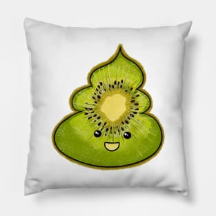 Kiwi Poop Emoji Pillow