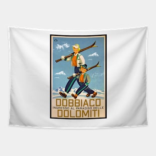 Ski Dobbiaco Skiing Dolomites Tyrol Tapestry