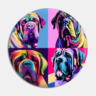 Neapolitan Mastiff Pop Art - Dog Lover Gifts Pin