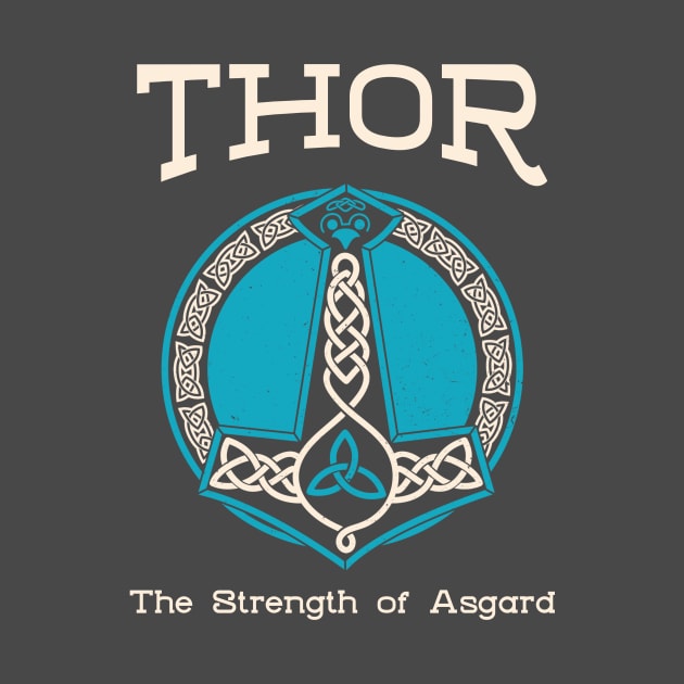 Thor Thors Hammer Norse Gods Nordic Norse Mythology by Tip Top Tee's