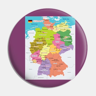 Administrative map of Germany Pin