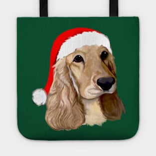 Cocker Spaniel at Christmas Tote