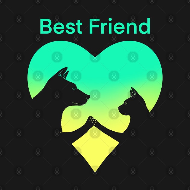 Dog and cat best friend love by Artardishop