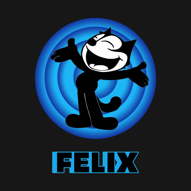 Felix the Cat Cartoon Arms Outstretched Blue Vintage Retro - Felix The Cat - Phone Case
