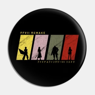 FFVII Remake Character Silhouettes Pin