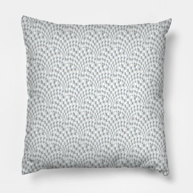 Retro Gray Scales Pillow by Carolina Díaz