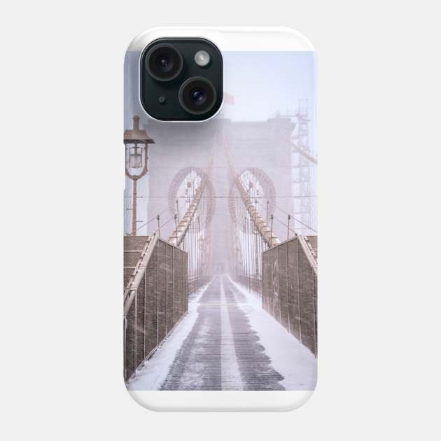 Brooklyn Bridge Winter Phone Case by igjustin