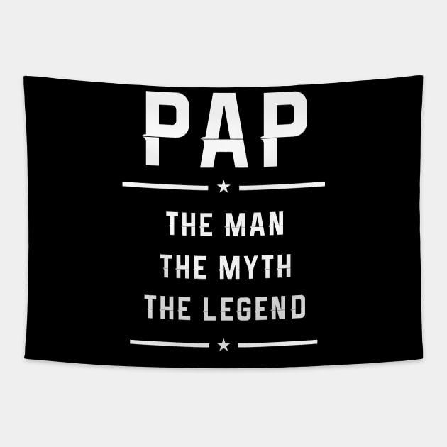 Pap Gift, Pap The Man The Myth T-Shirt, Men Shirt, Papaw Pop Poppy Grandpa Dad Birthday gift, Fathers Day Gift, Tapestry by CareTees