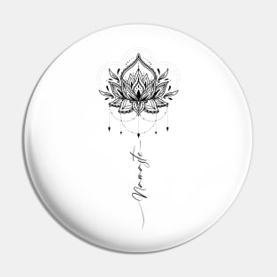 Namaste lotus flower yoga Pin