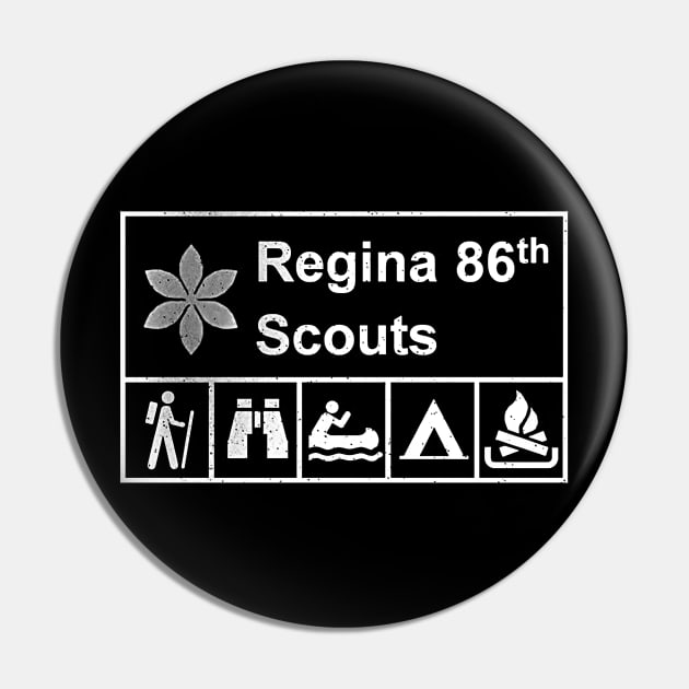 Regina 86th scouts black tee Pin by truefriend