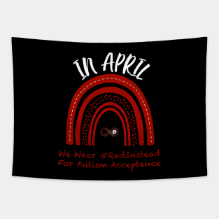 Red Instead for Autism Acceptance Tapestry